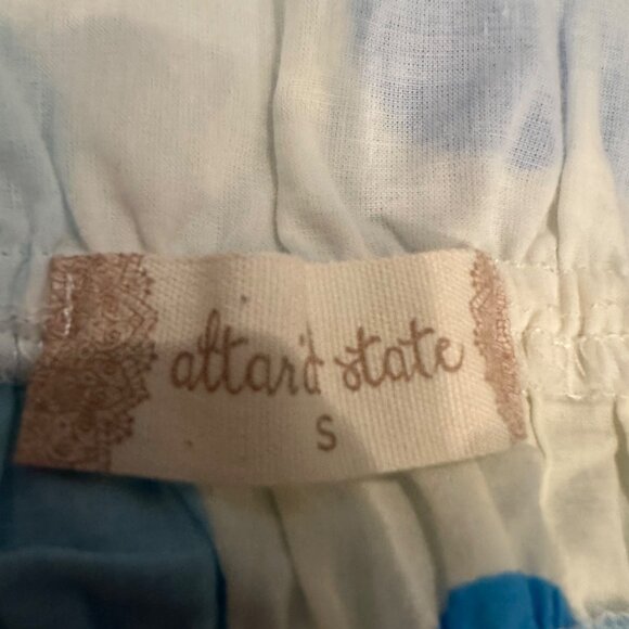 ALTAR'D STATE JUNIOR WOMENS BLUE FLORAL SPAGHETTI STRAP SHIRT SMALL - Picture 7 of 7